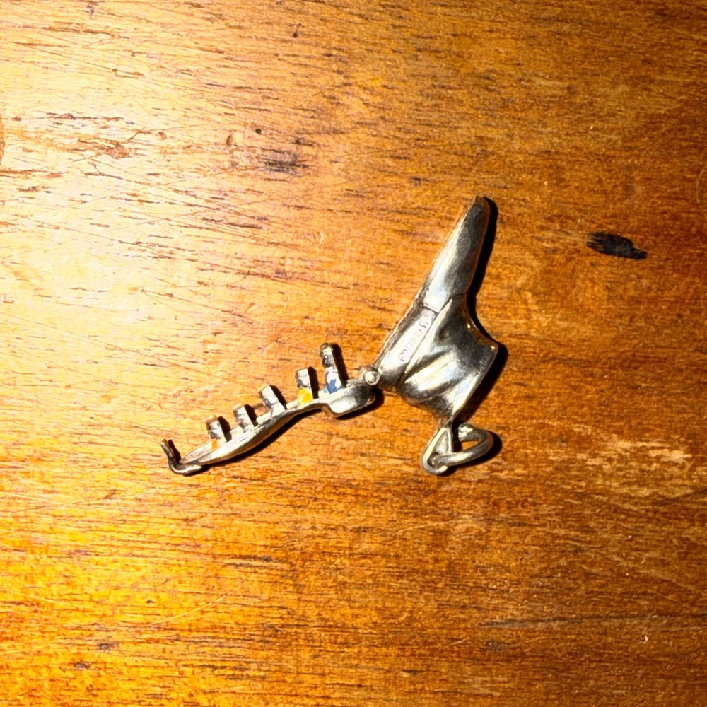 Vintage sterling Silver shoe charm (charm opens) - Picture 3 of 4
